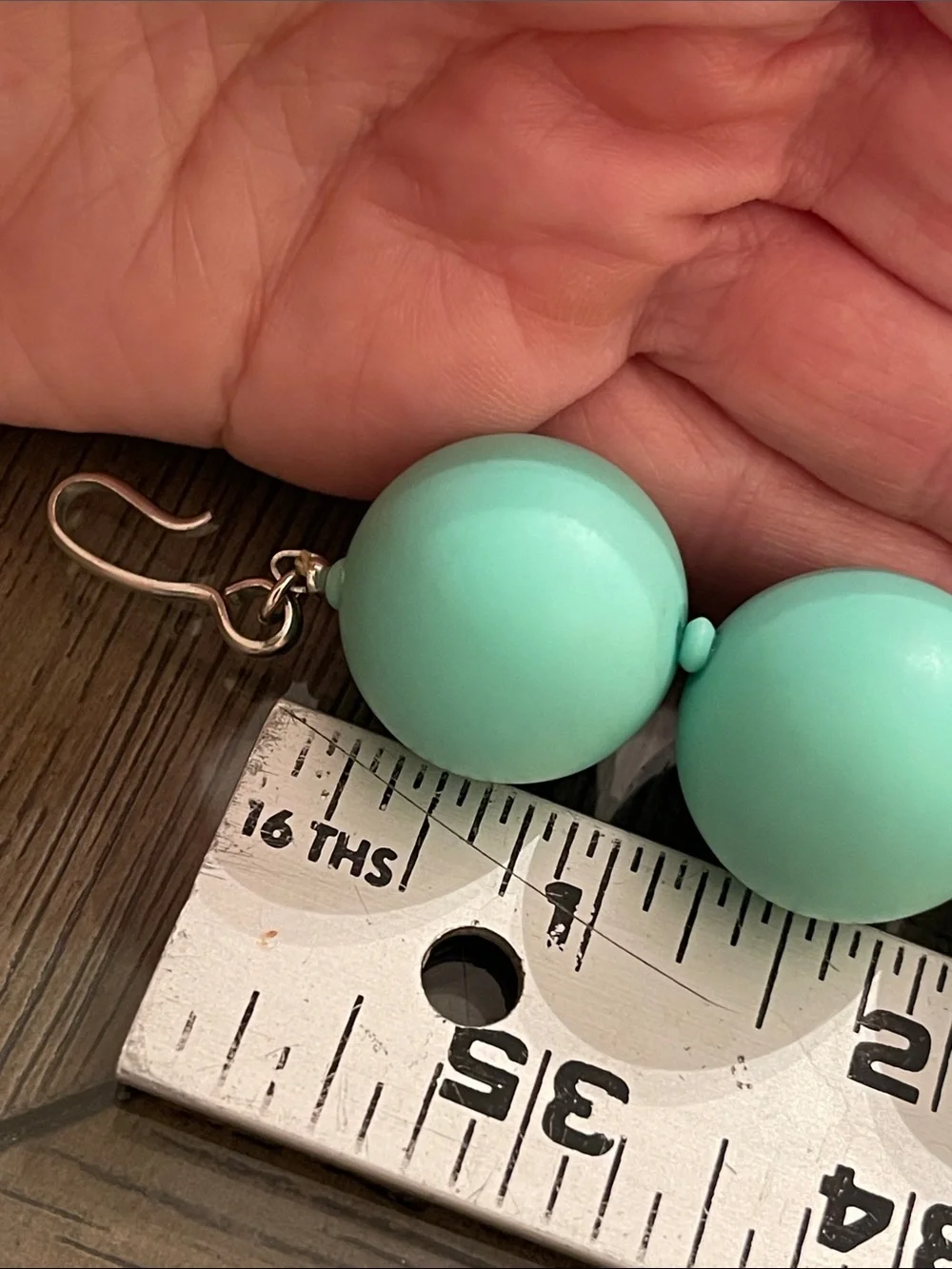 Vintage MONET Round Matte Gum Ball Sized Beaded Necklace - Tiffany Blue ?